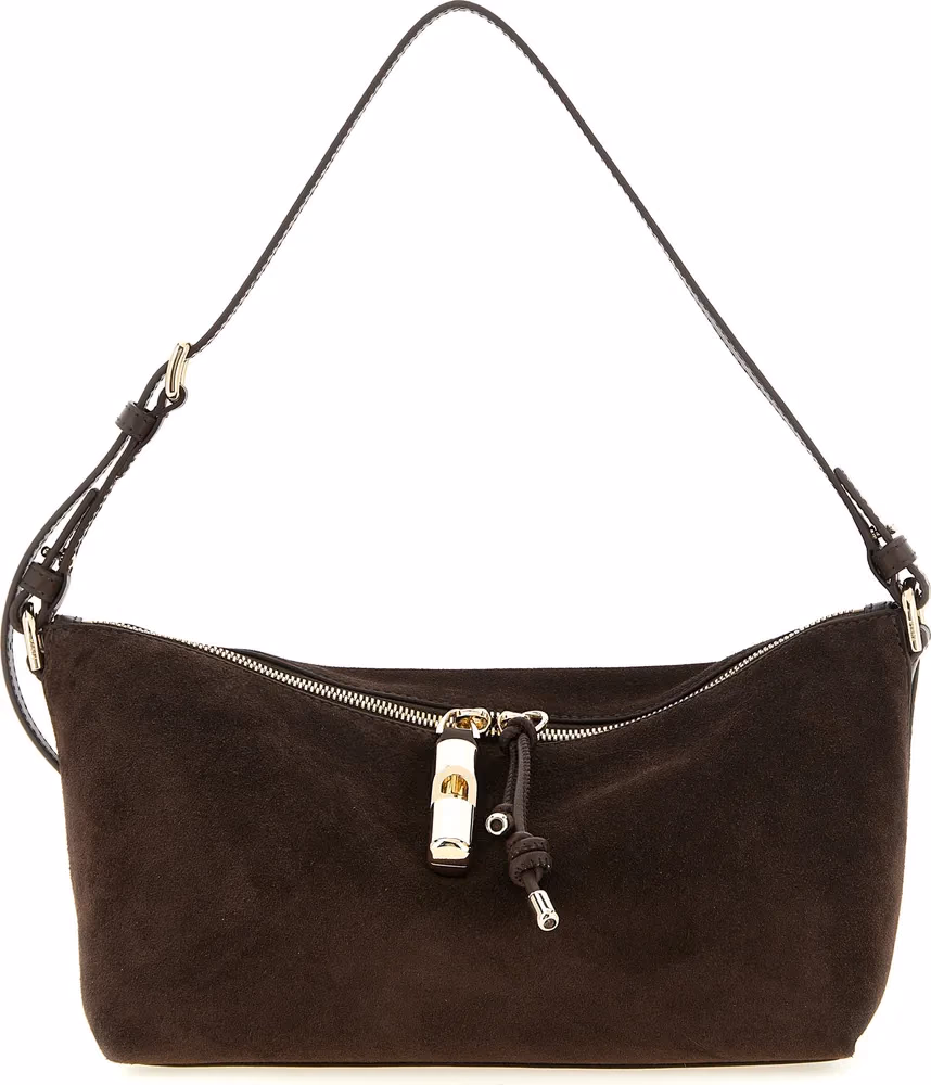 Furla Brown Calfskin Shoulder Bag