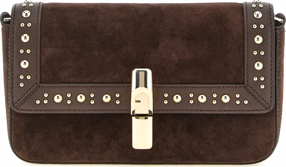 Furla Brown Calfskin Crossbody Bag