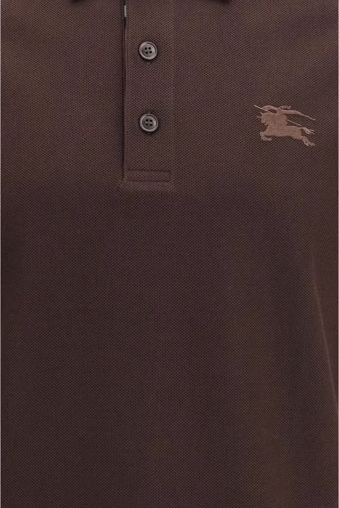 Burberry Brown Cotton Polo Shirt