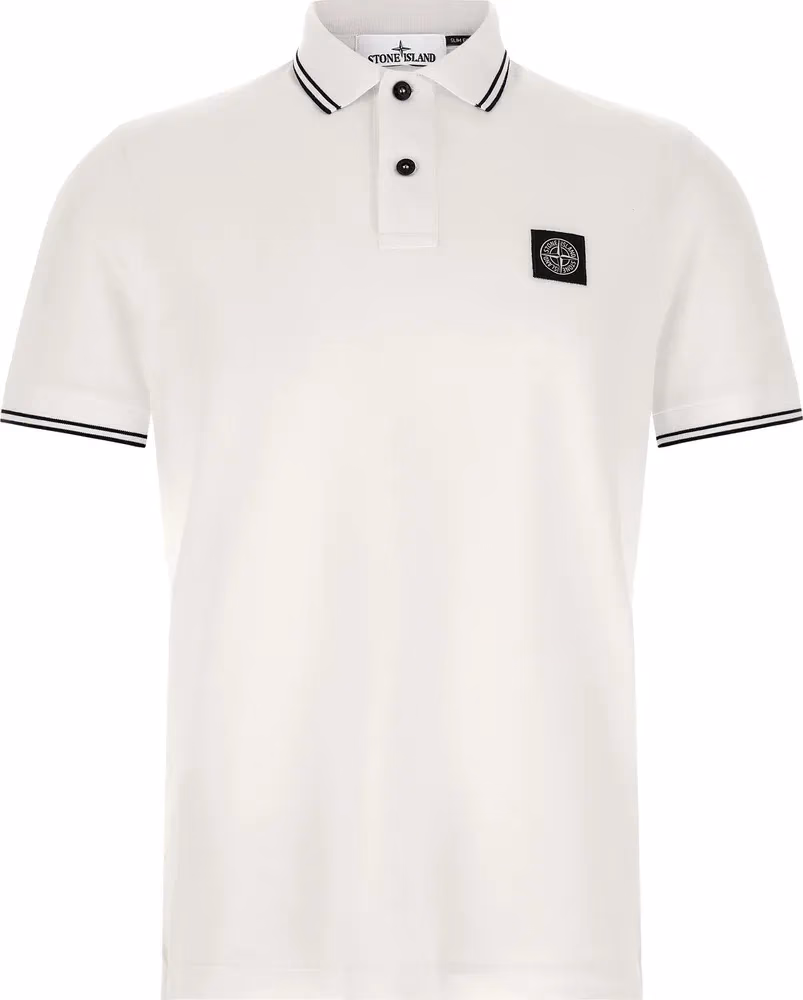 Stone Island Bicolor Cotton Polo Shirt