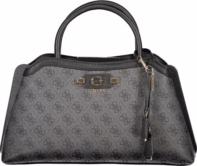 Guess Jeans Nero Poliuretano Women's Bag with Handles and Adjustable Strap