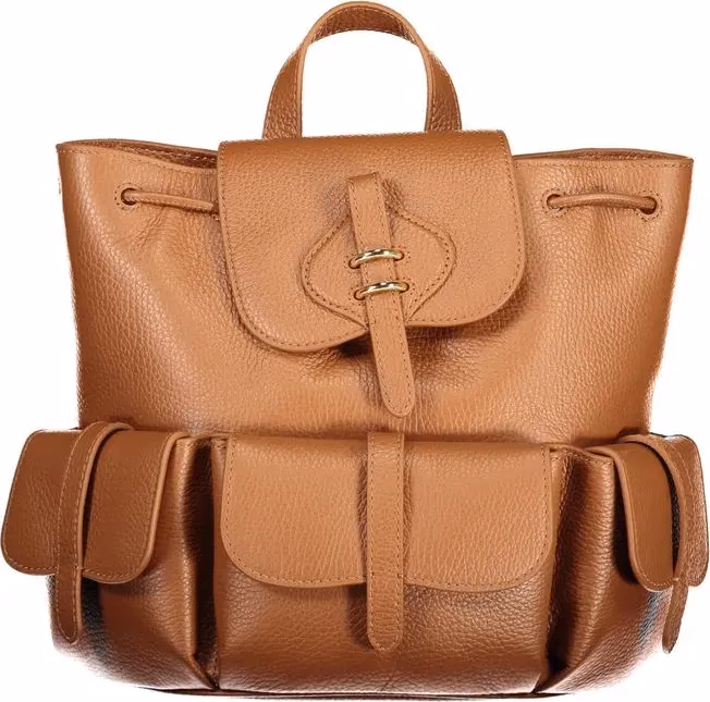 Coccinelle Brown Leather Backpack