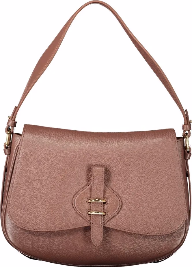 Coccinelle Brown Leather Women's Bag with Removable Strap and Compartments