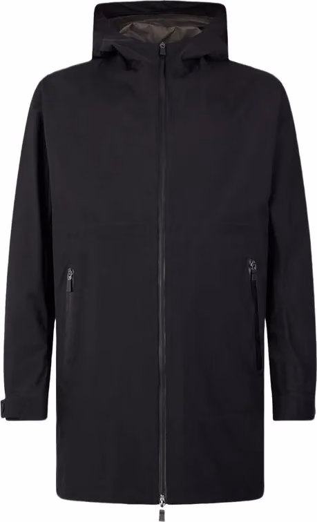 Herno Black Polyester Coat