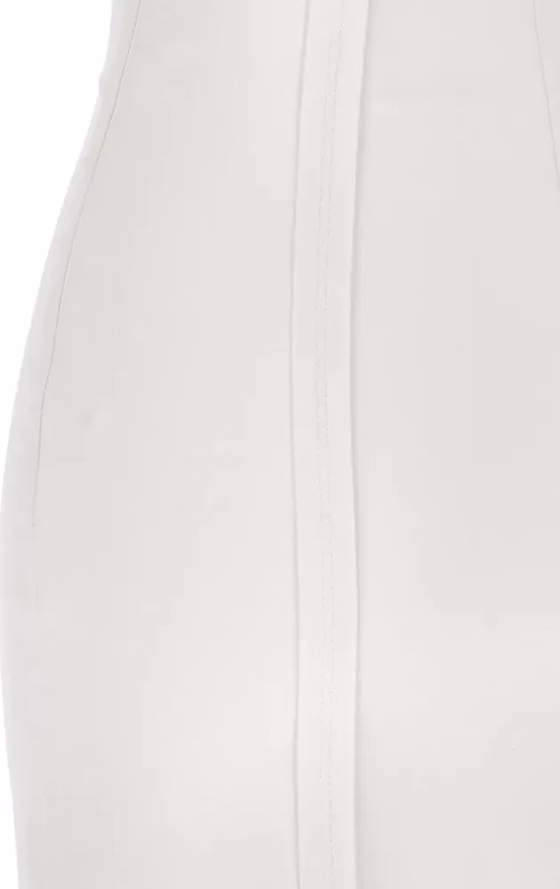 Elisabetta Franchi White Polyester Midi Dress