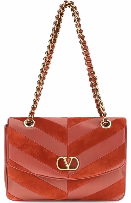 Valentino Garavani Multicolor Suede Leather Shoulder Bag
