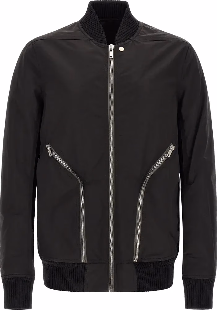 Rick Owens Black Nylon Bomber