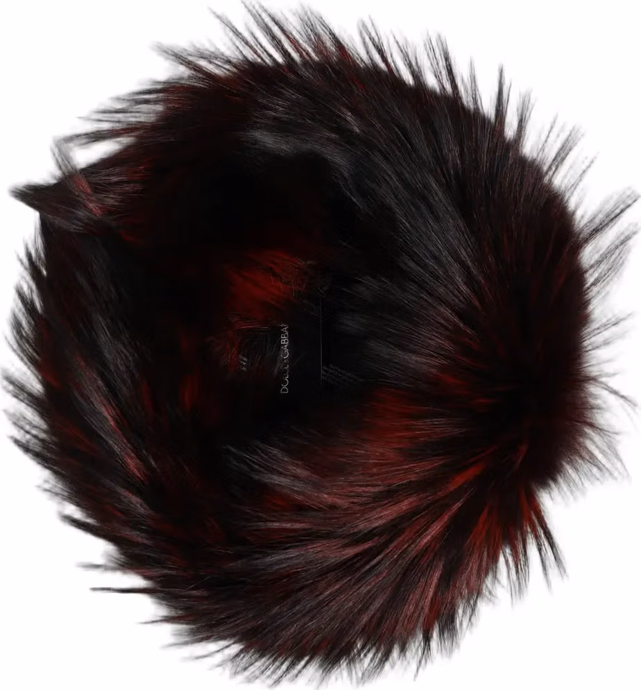 Dolce & Gabbana Red Fox Mink Fur Womens Bucket Capello Hat