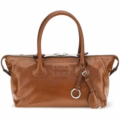 Miu Miu Brown Calf Leather Bos Taurus Handbag