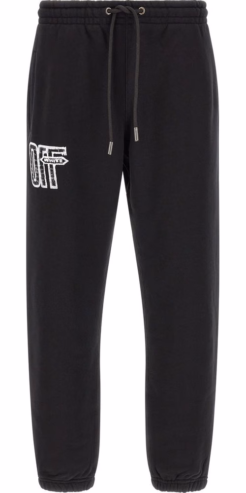 Off-White Black Cotton Joggers (Workout Pants)