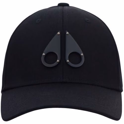 Moose Knuckles Black Cotton Cap (Baseball Hat)