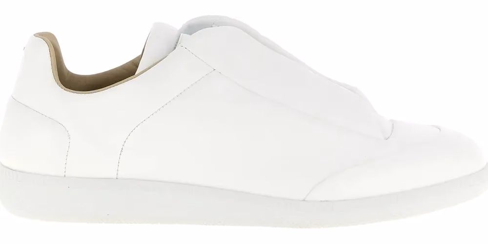Maison Margiela White Calfskin Low Top Sneakers