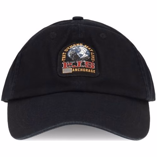 Parajumpers Black Cotton Cap (Baseball Hat)
