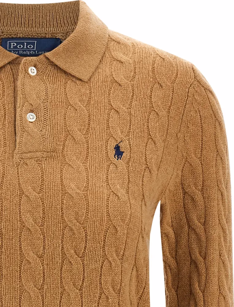 Polo Ralph Lauren Beige Wool Polo Shirt