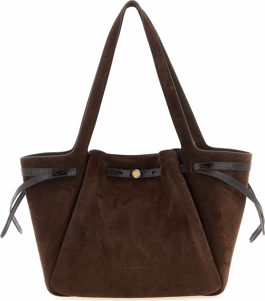 Tory Burch Brown Bovine Leather Tote Bag