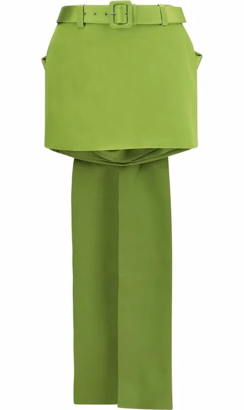 Self-Portrait Bicolor Polyester Mini Skirt