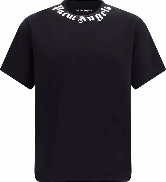 Palm Angels Black Cotton T-Shirt