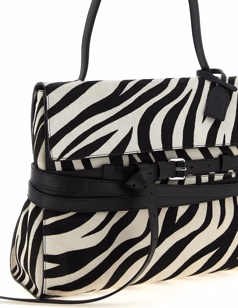 Moschino Bicolor Calfskin Handbag