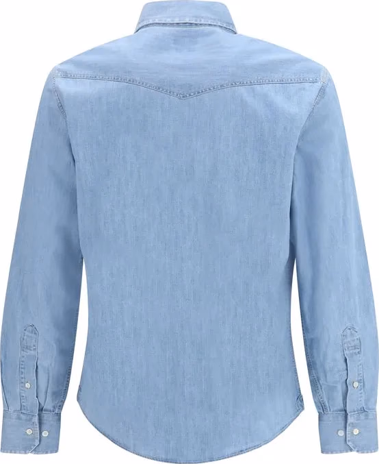 Brunello Cucinelli Blue Denim Shirt