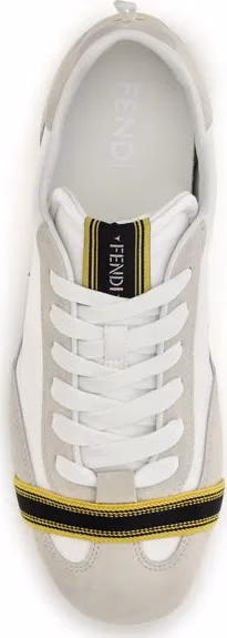 Fendi Gray Fabric Athletic Sneakers