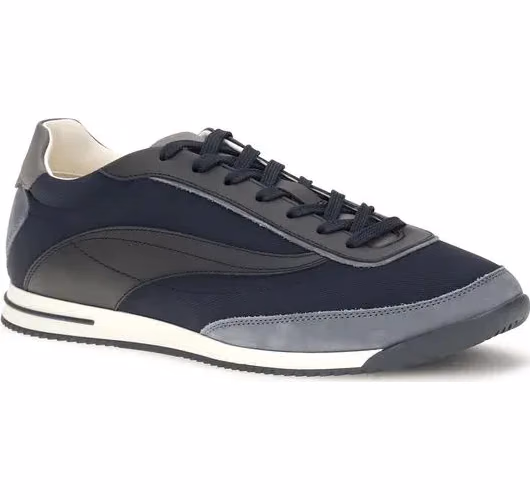 Brunello Cucinelli Blue Suede Leather Athletic Sneakers