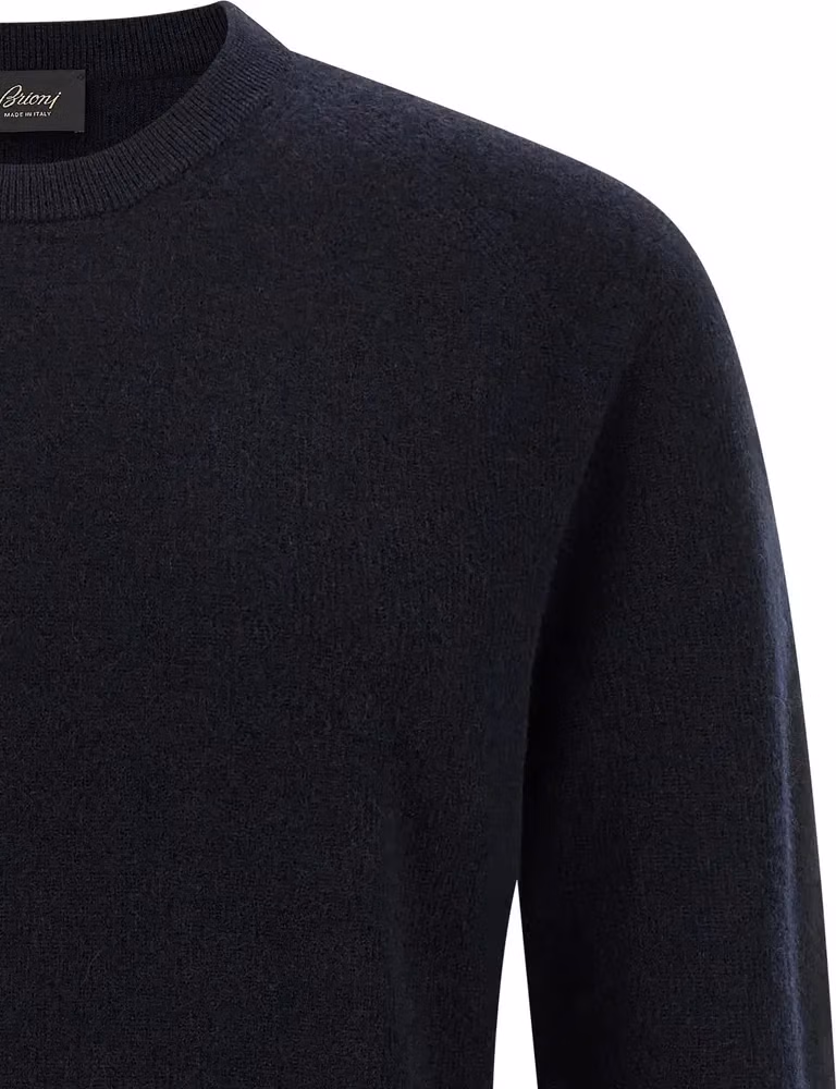 Brioni Blue Cashmere Cardigan