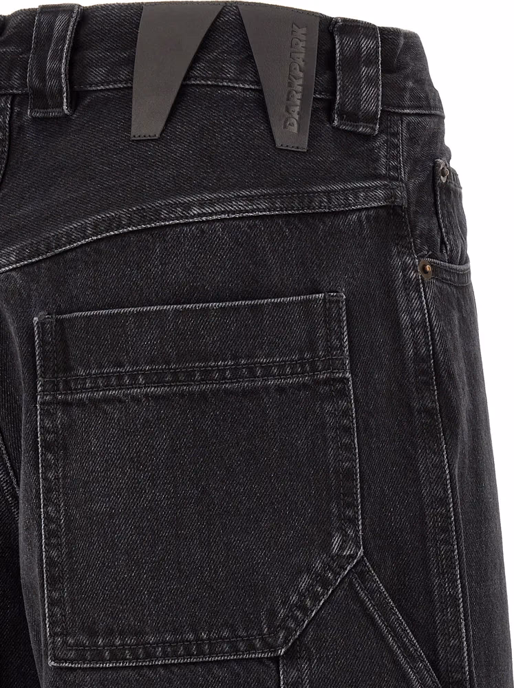 Darkpark Black Cotton Relaxed Fit Jeans