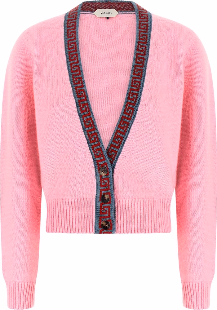 Versace Multicolor Virgin Wool Cardigan