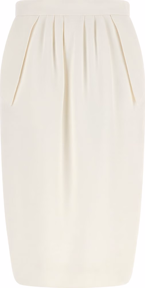 Stella McCartney White Polyester Midi Skirt