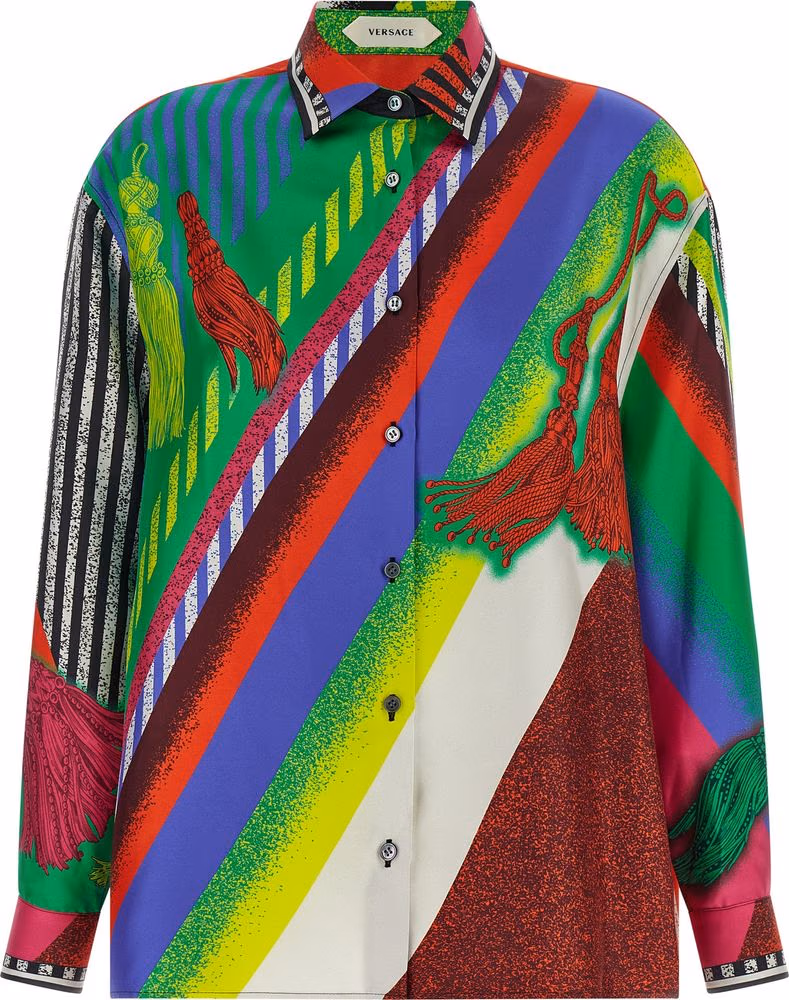 Versace Multicolor Silk Blouse