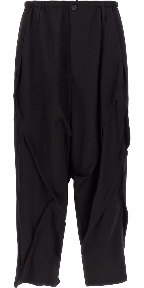Yohji Yamamoto Black Wool Casual Pants
