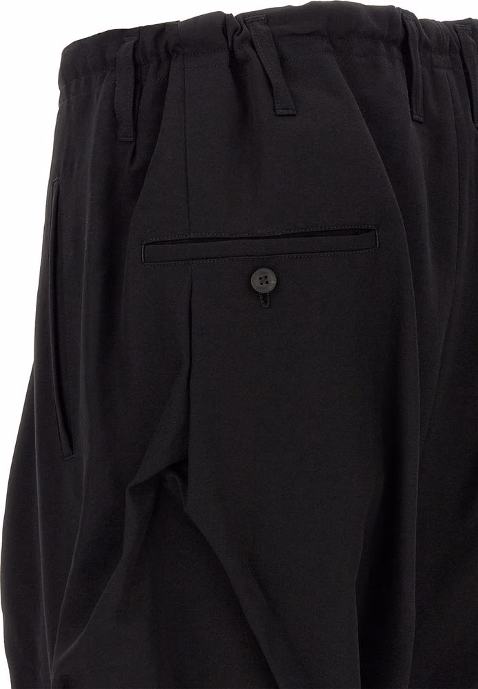 Yohji Yamamoto Black Wool Casual Pants