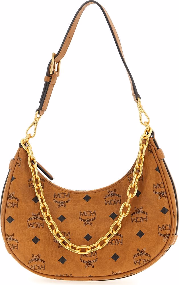 MCM Brown Polyethylene Shoulder Bag