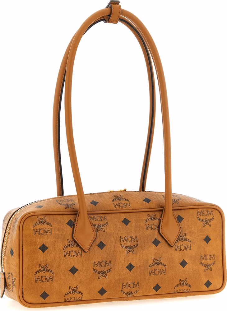 MCM Brown Polyethylene Shoulder Bag