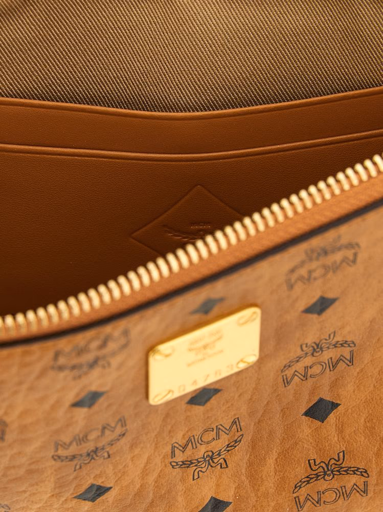 MCM Brown Polyethylene Clutch Bag