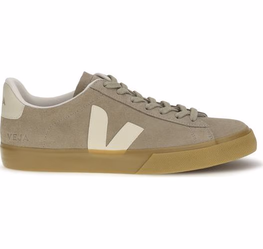 Veja Beige Calf Leather Bos Taurus Low Top Sneakers