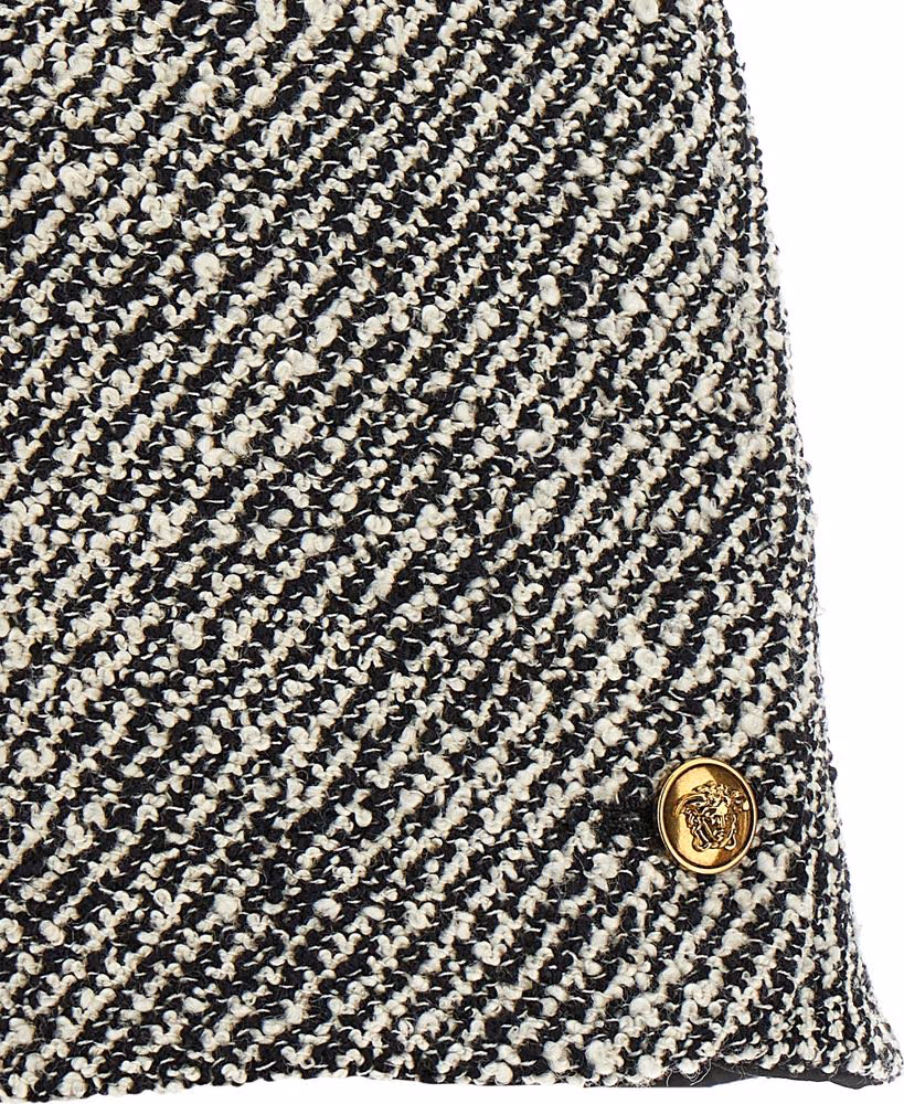 Versace Bicolor Virgin Wool Bermuda Shorts