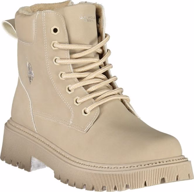 U.S. POLO ASSN. Beige Polyester Ankle Boots