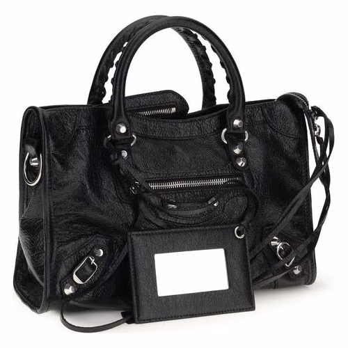 Balenciaga Black Lamb Ovis Aries Aries Shoulder Bag