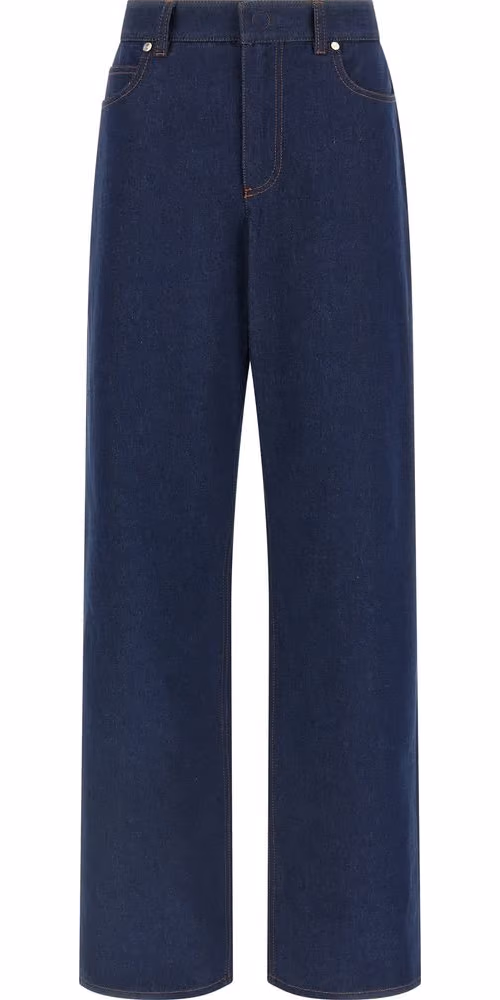 Fendi Blue Cotton Jeans Denim