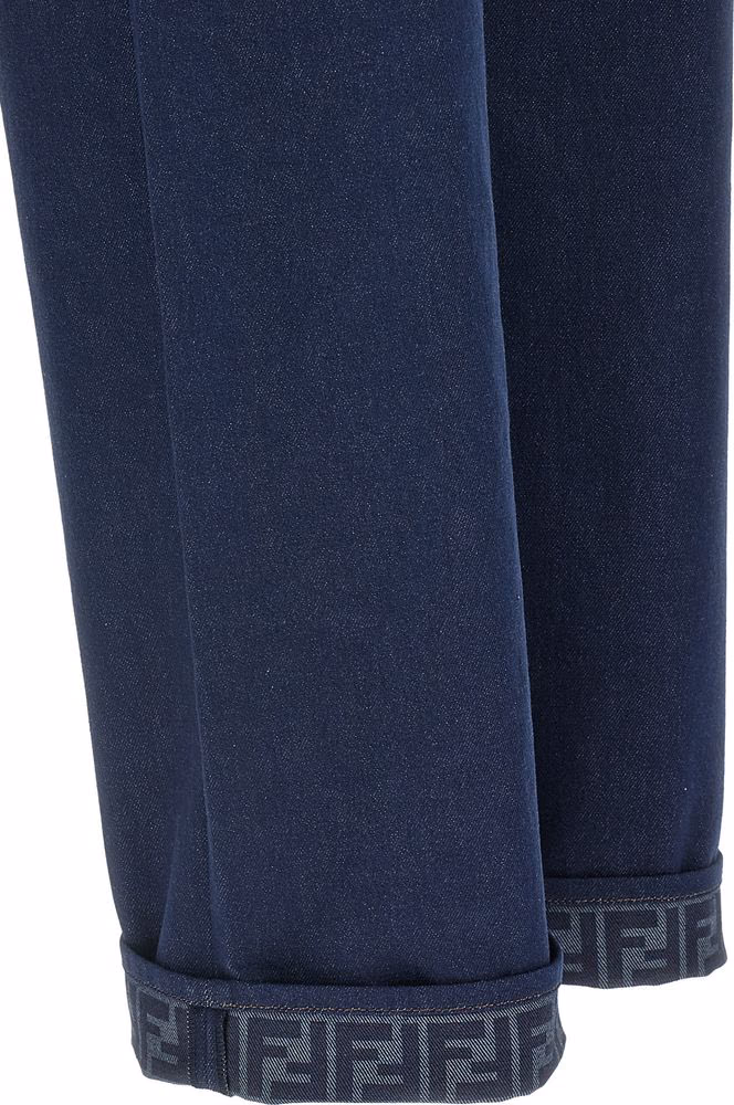 Fendi Blue Cotton Jeans Denim