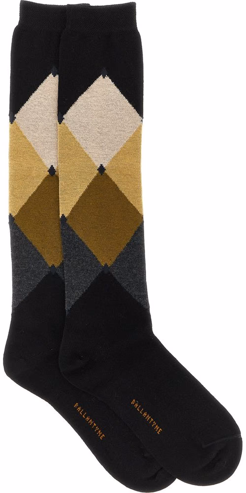 Ballantyne Black Cotton Socks