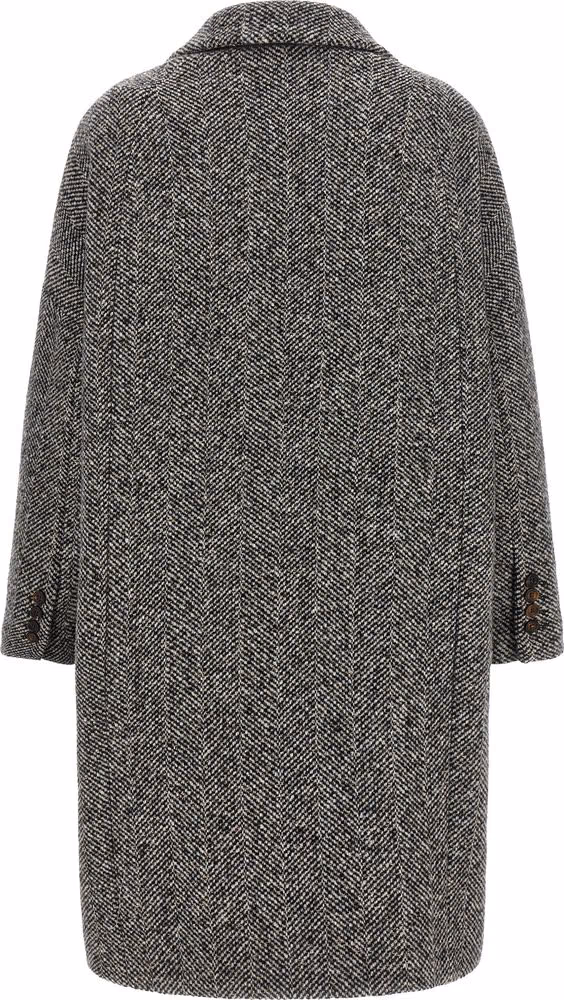 Brunello Cucinelli Gray Virgin Wool Coat