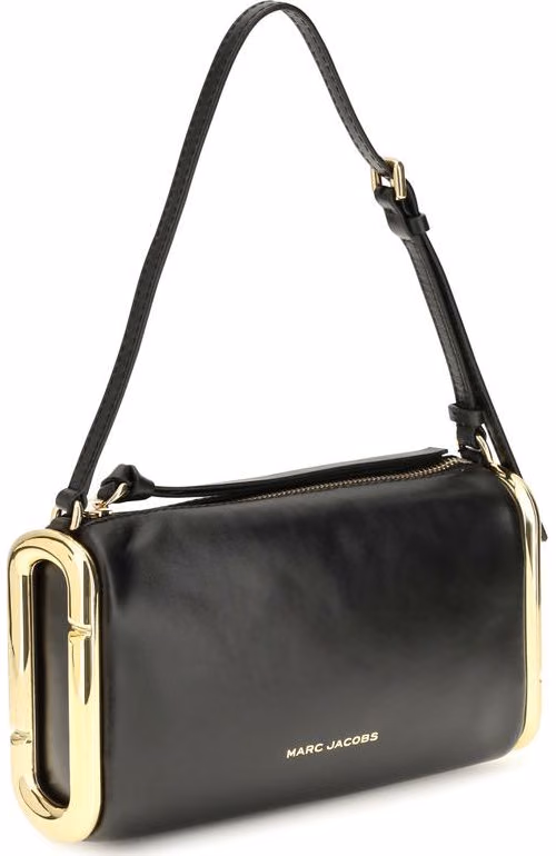 Marc Jacobs Black Calf Leather Bos Taurus Shoulder Bag