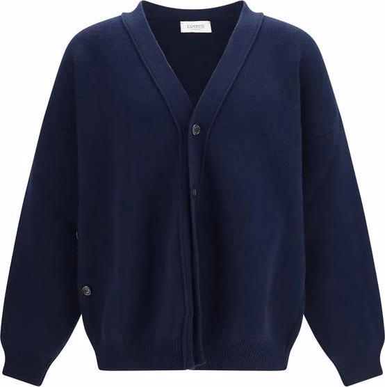 Laneus Blue Wool Oves Aries Cardigan
