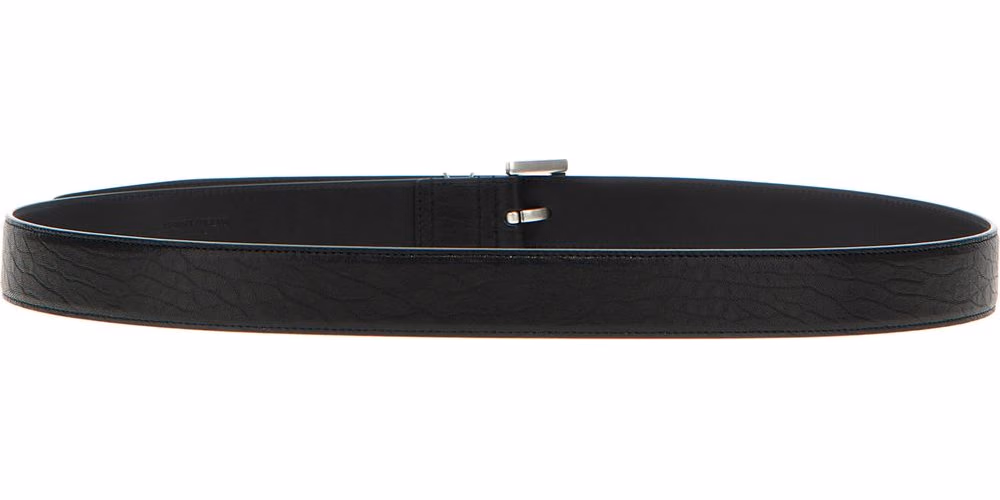 Saint Laurent Black Leather Regular Belt