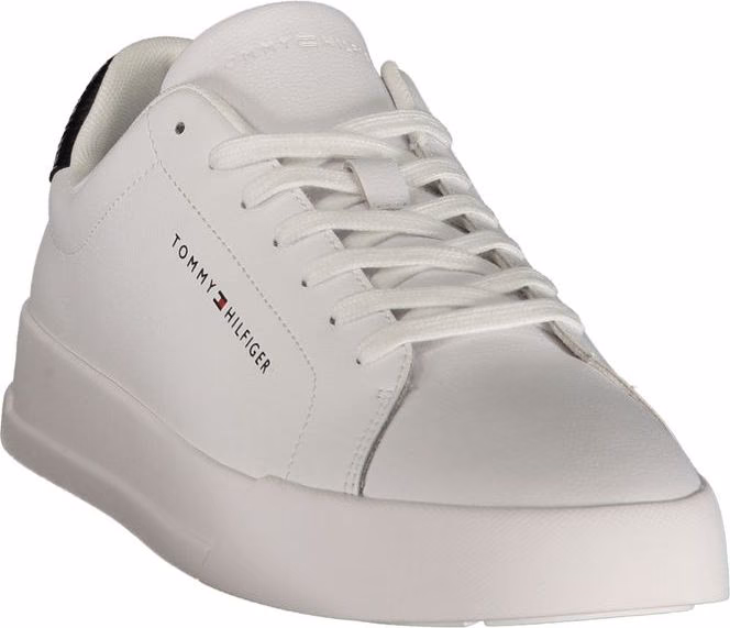 Tommy Hilfiger White Polyurethane Men Sneaker