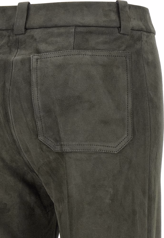 STOULS Gray Lamb Leather Pants