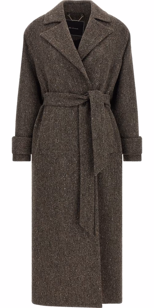 Kiton Brown Virgin Wool Coat
