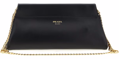 Black Calfskin Shoulder Bag